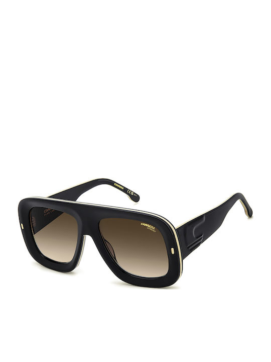 Carrera Unisex Sunglasses With Black Horn-Rimmed Frame And Grey Gradient Lens FLAGLAB 18 2M2/HA