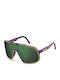 Carrera Unisex Sunglasses with Purple Horn-Rimmed Frame and Grey Lens SPORT 02/S 83W/MT