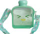 Green Toast Bread Water Bottle 380ml Emoji Adjustable Strap Queen Mother