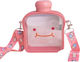 Pink Toast Bread Water Bottle 380ml Emoji Adjustable Strap Queen Mother
