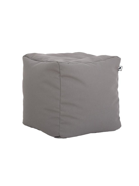 Waterproof Bean Bag Stool Poof Cube Grey Colour 40x40x40cm