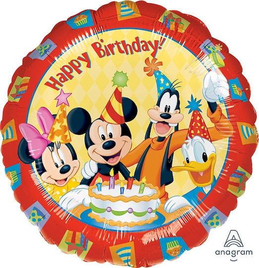 Foil Balloon 18 Mickey & Friends Happy Birthday 45 cm