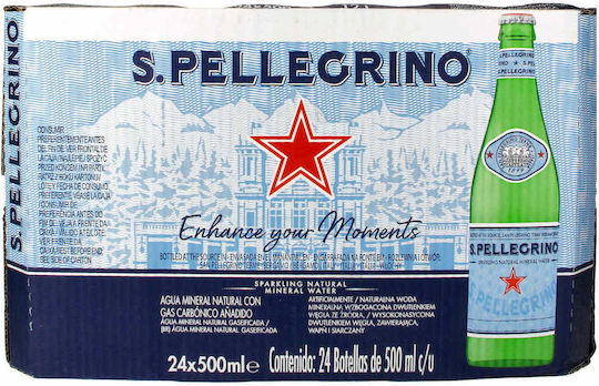 San Pellegrino Glass Carbonated Water 24x0.5lt