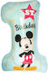 Μπαλόνι Γενεθλίων Mickey Foil Jumbo Μπλε Disney Mickey Blue First Birthday 71εκ.