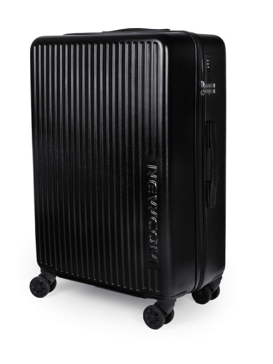 Newcom Large Travel Suitcase Hard Black with 4 Wheels Height 79cm N1490/70
