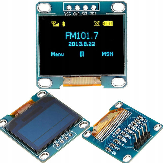 Οθόνη Oled 0.96» 128x64 Μπλε I2c Ssd1306