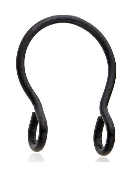 Asimi Body Piercing Fake Septum Nose Piercing Earring Made of Black Steel