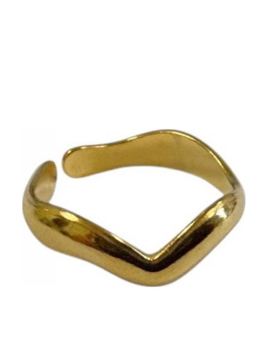 Tatu Moyo Ring made of Steel Gold Plated