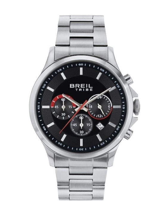 Breil Ανδρικό Ρολόι Μπαταρίας με Ασημί Μεταλλικό Μπρασελέ