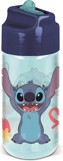 Disney Lilo And Stitch Παιδικό Παγούρι Lilo & Stitch Πλαστικό με Καλαμάκι 430ml