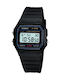 Casio Digital Men's Watch Battery with Black Rubber Strap