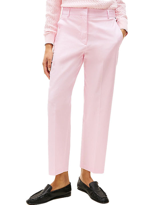 Tommy Hilfiger Women's Fabric Trousers Light Pink