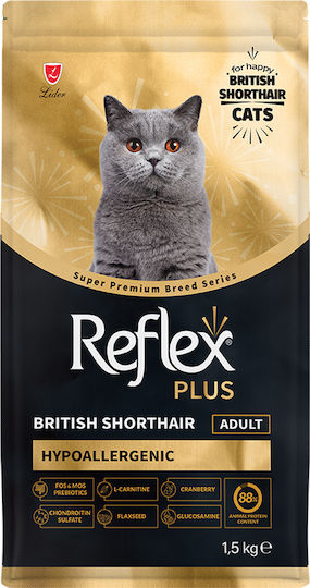 Reflex Plus Trockenfutter für erwachsene Katzen mit Huhn / Mais / Reis / Fisch / Lachs / Leber 1.5kg