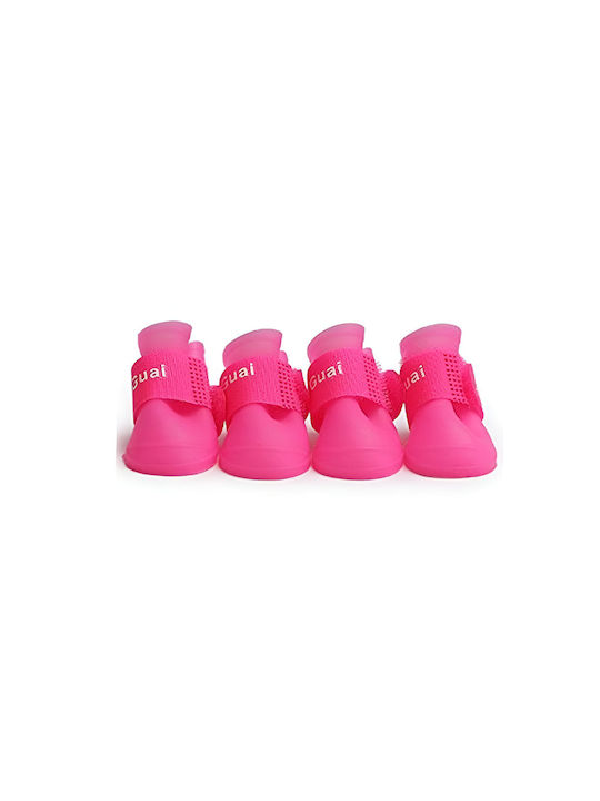 Dog Shoes Pink XXL 4pcs