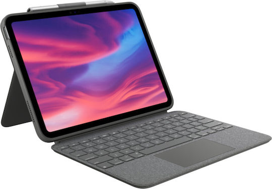 Logitech Combo Touch Flip Cover with Keyboard in German Gray iPad 2022 10.9''