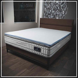 Como felt & wadding producers "cool Gel" Memory Foam με Ίνες Μπαμπού , Αποσπώμενο Κάλυμμα & Λάστιχα Εφαρμογής