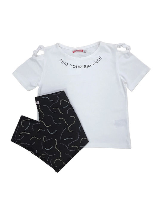 Domina Kids Clothing Set with Leggings White 2 Pieces