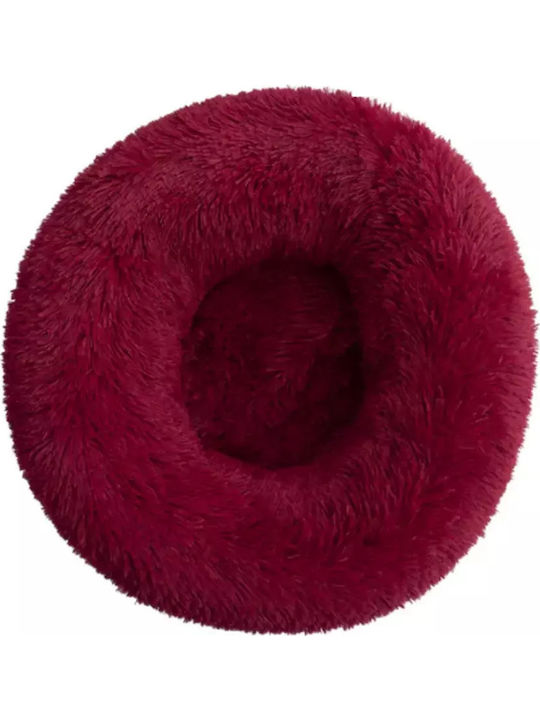 Denik Pets Poof Dog Bed Burgundy 80x80cm