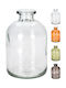 Decorative Glass Bottle-Shaped Vase Transparent 11x11x17cm