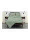 Rainbow Pattern Duvet Cover Set Solid Color Poly Cotton 144 Thread Count Olive 160x250cm