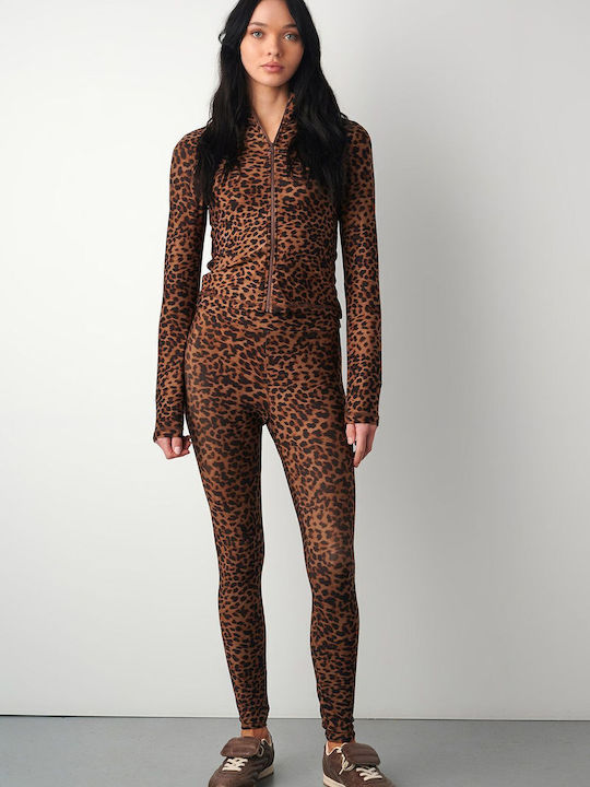 Women's Training Legging High Waisted Brown