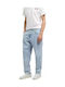 Sandot Men's Jeans Pants Elastic Light Blue