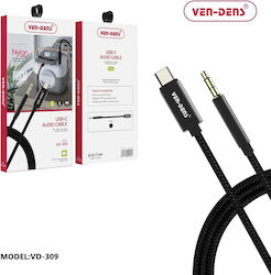 Ven-Dens USB 2.0 USB-C male - 3.5mm / USB-A 1m (VD-AUX002) Ven-Dens USB 2.0 USB-C male - 3.5mm / USB-A 1m (VD-AUX002)