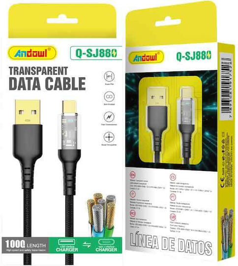 Andowl USB 2.0 Cable USB-C male - USB-C 1m Q-SJ8080