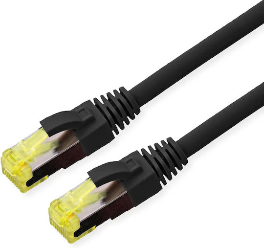 Roline S/FTP Cat.6a (Gigabit) Мрежов Кабел Ethernet Външен 5м Черен