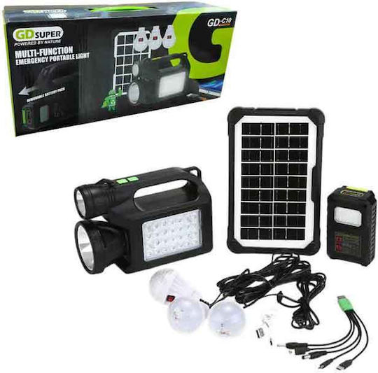 Sistem de Iluminat Solar Gdsuper 30W 28LED Gd-c10 Lumină Portabilă de Urgență Multifuncțională