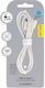 Blavec Braided USB 2.0 Cable USB-C male - USB-A 60W PD Λευκό 1m
