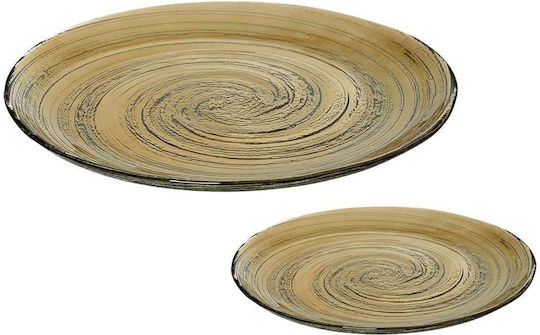 Cryspo Trio Plate Desert Glass Yellow 7pcs