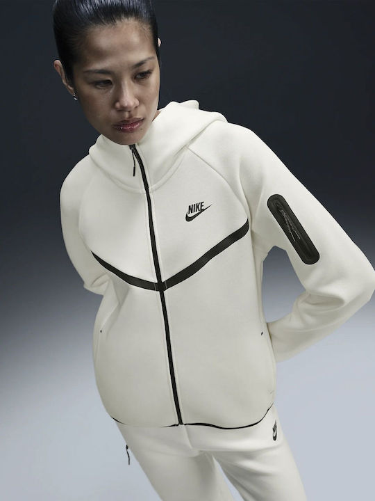 Nike Women's Sweatshirt Jacket Hooded White HV6747-110