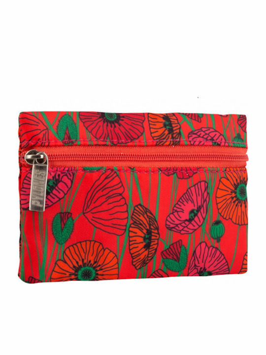 Fabric Coin Zipper Wallet Poppies Coquelicots Pylones 37001 Coq
