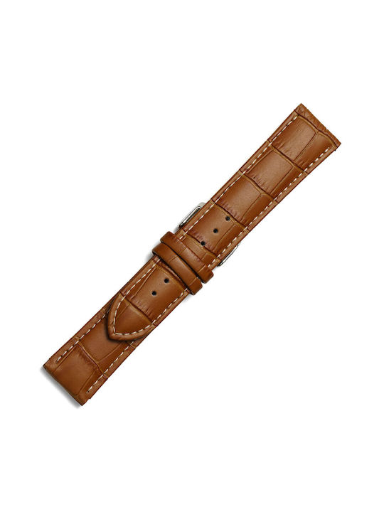 KOSTELO Curea din piele Tabac maro 22mm