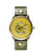 Damen Uhr mit Grün Lederarmband