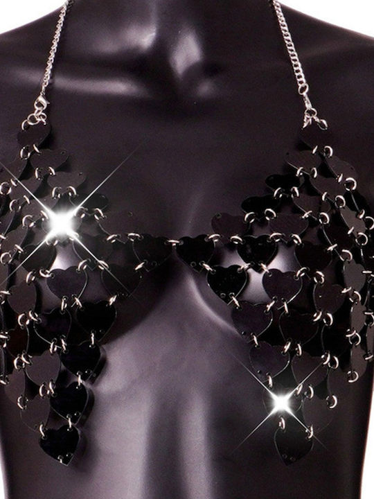 Crop-Top mit Metallherzen