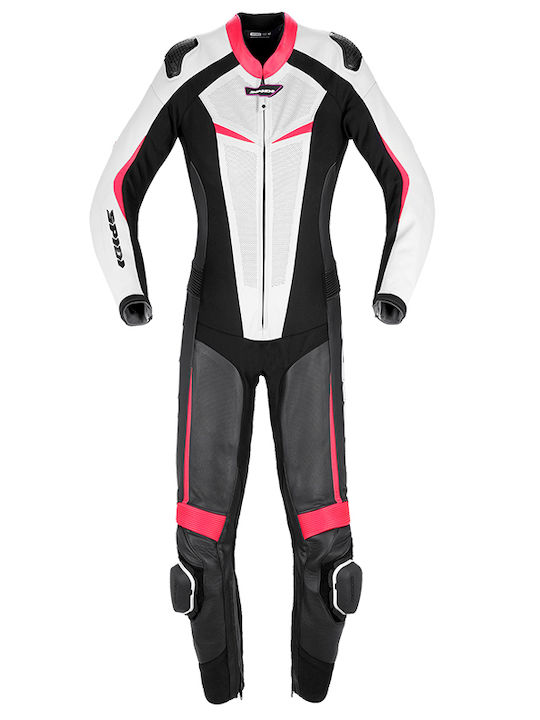 Spidi Track Pro Frauen Lederkombi Reitanzug Für Motorrad Schwarz