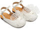 Babywalker Ecru Baptism Leather Pumps