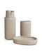 Eurofirany Plastic Bathroom Accessory Set Gray 3pcs