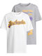 Set of Kids' T-shirts White Los Angeles Compton