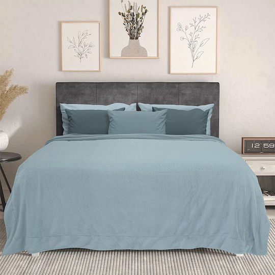 Lino Home Blanket Velvet Petrol 150x200cm