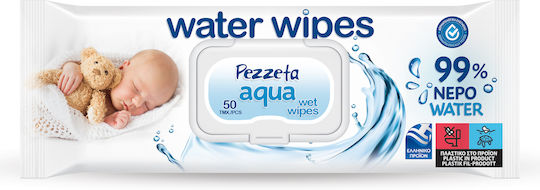 Nannys Water Wipes Baby-Feuchttücher mit 99% Wasser ohne Alkohol & Parabene 50 Stück
