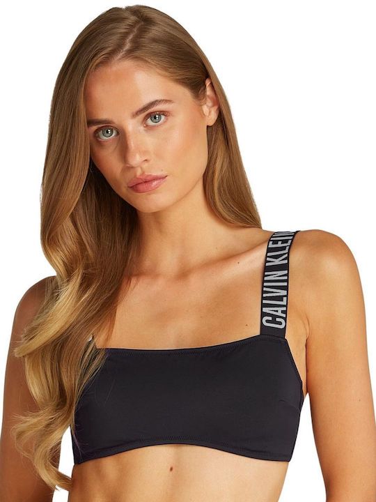 Calvin Klein Strapless Bikini Top Μαύρο