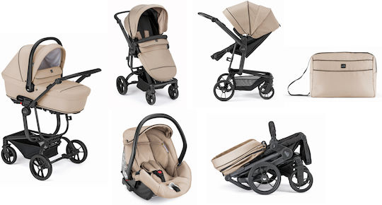 Cam Taski Sport Ρυθμιζόμενο Καρότσι 3 σε 1 Kατάλληλο για Nεογέννητο Μπεζ 10.6kg