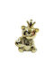 Urs ceramic cu coroană aurie 15cm