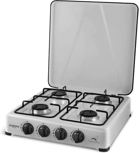 Albatros Countertop Burner Flüssiggas with 4 Burners Weiß