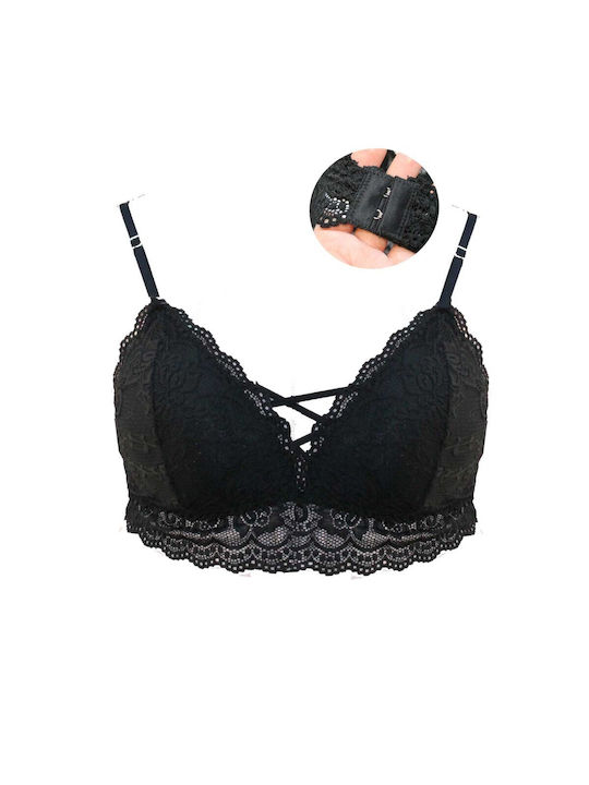 Bralette Spitze & Polsterung Schwarz