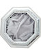 Silver Octagonal Wedding Crown Case White Wood 30x30cm St29-l