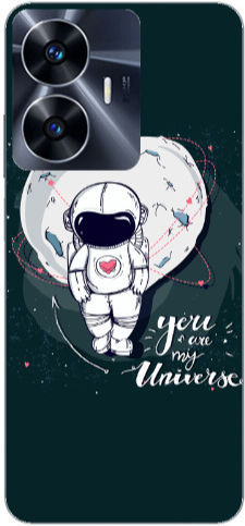 Realme Note 50 You Are My Universe Transparent Silicone TPU Case